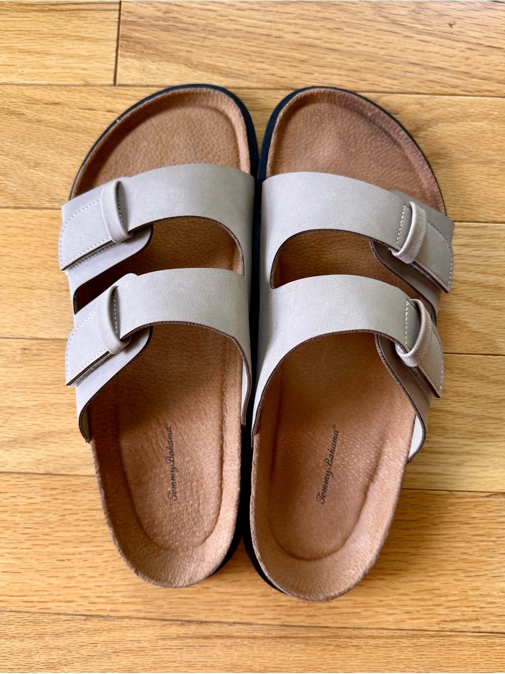 Tommy Bahama Beige Double-Strap Slide Sandals - Men’s size 10